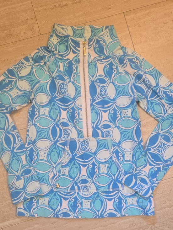 Lilly Pulitzer Jackets & Blazers - Lilly Pulitzer Skipper Popover Coastal Print 1/2 Zip Jacket